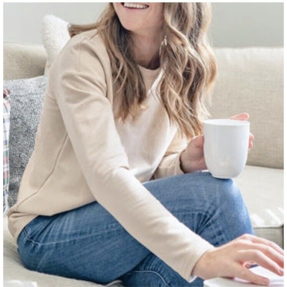 Thom Kelly Charlotte Sweatshirt Oatmeal Women's Size Small Athleisure - Picture 2 of 8